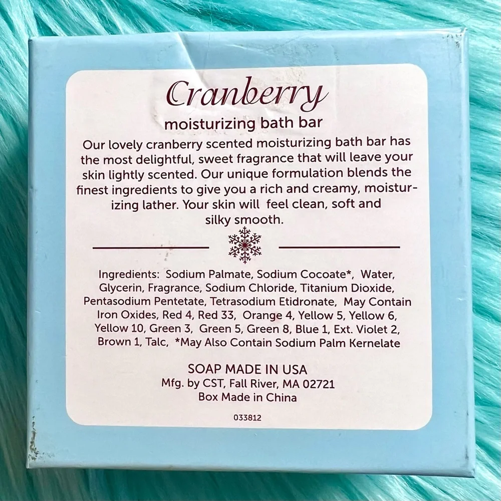 Cranberry 7.5 oz. Moisturizing Bath Bar Fine Quality Soap Made In USA